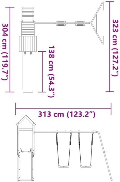 vidaXL Spielturm Massivholz Douglasie 3279080 Bild 10