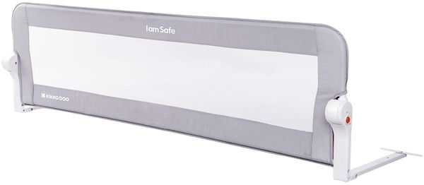 Kikkaboo Bettschutzgitter I am safe 150 cm, klappbar, Bettgitter, ab 18 Monaten hellgrau