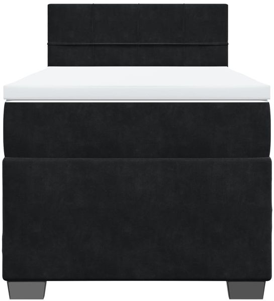 vidaXL Boxspringbett mit Matratze Schwarz 90x190 cm Samt 3286200 Bild 4
