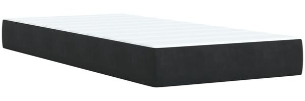 vidaXL Boxspringbett mit Matratze Schwarz 90x190 cm Samt 3286200 Bild 6