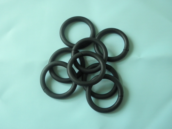 Textil Duschvorhang Uni schwarz 180 x 230 CM ÜBERLÄNGE Perfekt für hohe Decken! Bild 1