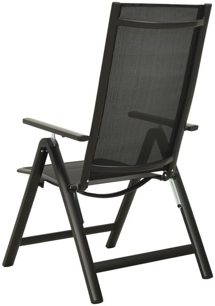 vidaXL Klappbare Gartenstühle 2 Stk. Textilene und Aluminium Schwarz 312188 Bild 4