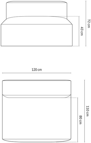 Micadoni Modul Nuria 2-Sitzer Samt Beige Bild 5