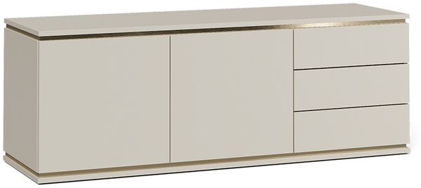 Lowboard Linette Cashmere 135 x 48.6 cm mit 2 Türen und 3 Schubladen Vicco