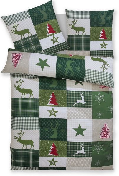 OTTO home Bettwäsche Nicholas, Microfaser, 2 teilig, Weihnachtsbettwäsche, Winter, in 3 Qualitäten verfügbar