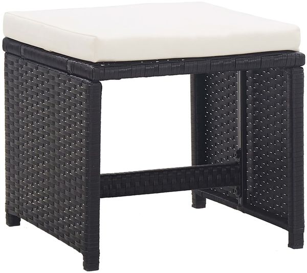 vidaXL 13-tlg. Garten-Essgruppe mit Auflagen Poly Rattan Schwarz 42524 Bild 6