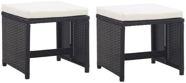 vidaXL 13-tlg. Garten-Essgruppe mit Auflagen Poly Rattan Schwarz 42524 Bild 5
