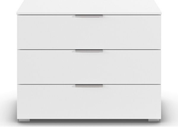 OTTO home Schubkastenkommode Kommode Sideboard Schubladenkommode Schlafzimmerkommode ASTANA (Breite 80 cm / Höhe 61 cm), mit 3 geräumigen Schubladen, Kantengriff in Alufarben MADE IN GERMANY