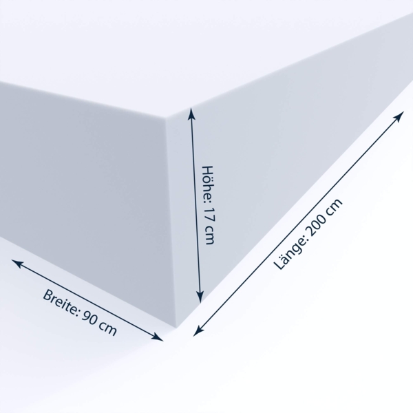 RP25040 - 90 x 200 x 17 cm -glatt Bild 2