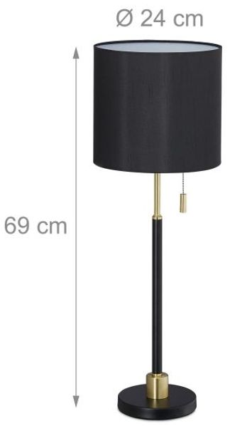 Relaxdays Tischlampe mit Zugschalter Bild 5