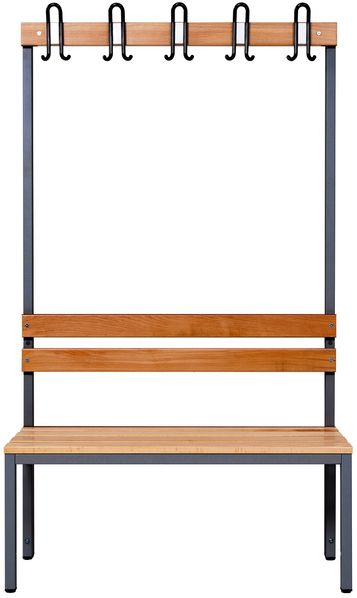 Garderobenbank einseitig 100 cm anthrazit