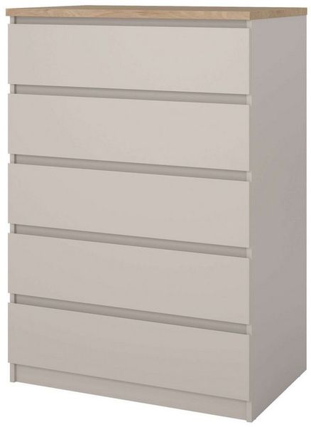 INOSIGN Kommode Naia, Aufbewahrung, 5 Schubladen, Matt-Optik, grifflose Front, Modern, skandinavisches Design, in mehreren Farben, Hoch