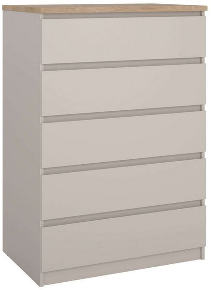 INOSIGN Kommode Naia, Aufbewahrung, 5 Schubladen, Matt-Optik, grifflose Front, Modern, skandinavisches Design, in mehreren Farben, Hoch