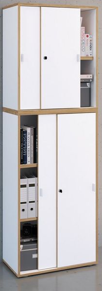VCM Büroschrank Salia 920977 Weiß H. 183 x B. 60 x T. 37 cm