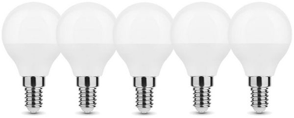 Aigostar LED-Leuchtmittel 6W E14 LED Lampe Birne Leuchtmittel Leuchte G45 Kugel Milchglas 500, 5 St, Warmweiß, Mini Lampe G45 Kugel Milchglas 470 Lumen Warmlicht 5er Set