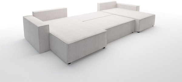 Wohnlandschaft Schlafsofa Sofa CONOR PREMIUM Stoff Poso Marineblau Bild 2