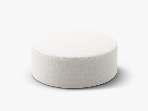 Micadoni Pouf Dia 90cm Boucle Baloo Weiß