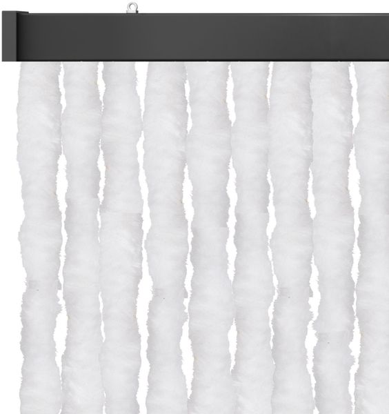 Flauschvorhang 140x200 Unistreifen weiß