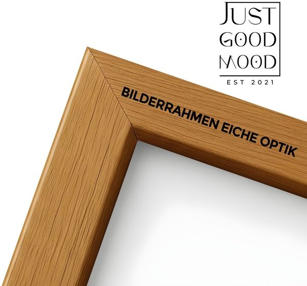 Bilderrahmen aus stabilem MDF-Holz mit Acrylglas ? Weiß Schwarz Ahorn Eiche · mit gratis Nägeln - Eiche / 30x40 cm