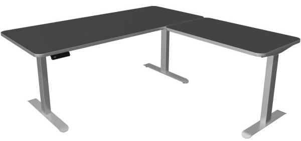 Kerkmann Schreibtisch Sitz-Stehtisch Move 3 Premium 180x80x72-121cm inkl. Anbautisch 100x60cm elektr. höhenverstellbar mit Memoryfunktion Anthrazit