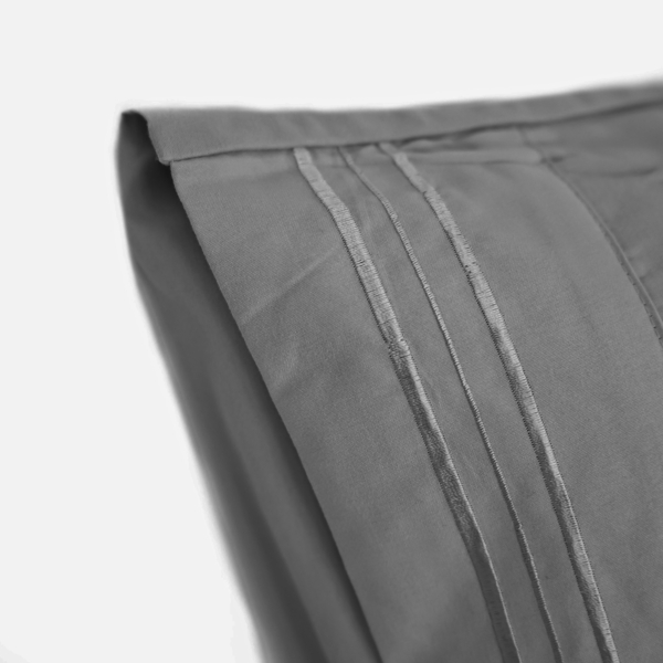 3 tlg. Bettwäschen-Set mit Kissenbezug 50x70 cm, Deckenbezug 135x200 cm und Bettlaken Anthrazit Bild 3