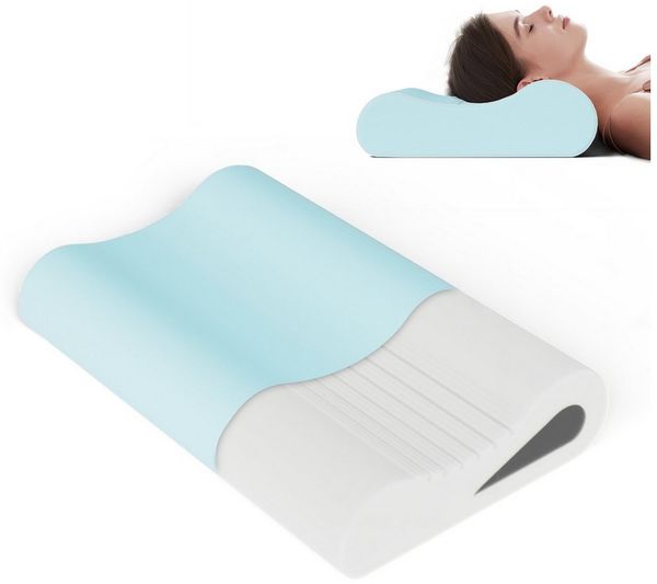 ROYGBIV Nackenstützkissen Memory Foam, Orthopädisches Kissen mit 2 Höhen, Seitenschlafer, Ruckenschlafer, Bauchschlafer, für Allergiker geeignet