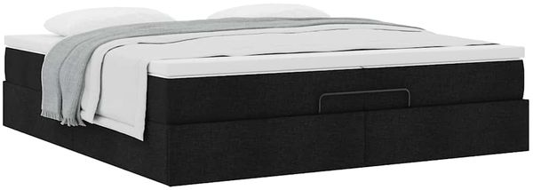 vidaXL Ottoman-Bett mit Matratzen Schwarz 200x200 cm Stoff 3311136 Bild 5