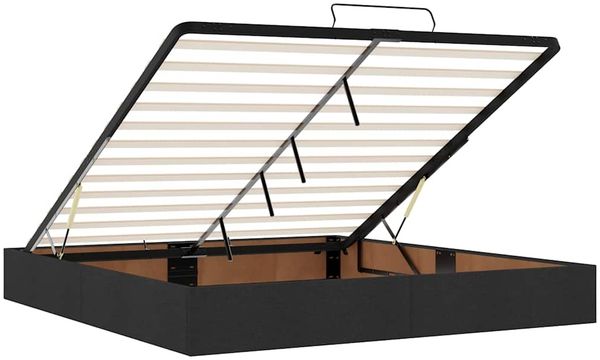 vidaXL Ottoman-Bett mit Matratzen Schwarz 200x200 cm Stoff 3311136 Bild 11