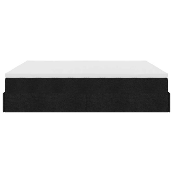 vidaXL Ottoman-Bett mit Matratzen Schwarz 200x200 cm Stoff 3311136 Bild 9
