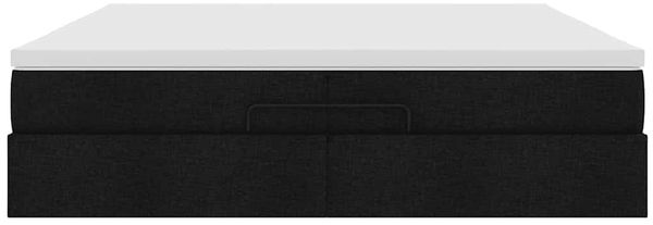 vidaXL Ottoman-Bett mit Matratzen Schwarz 200x200 cm Stoff 3311136 Bild 7
