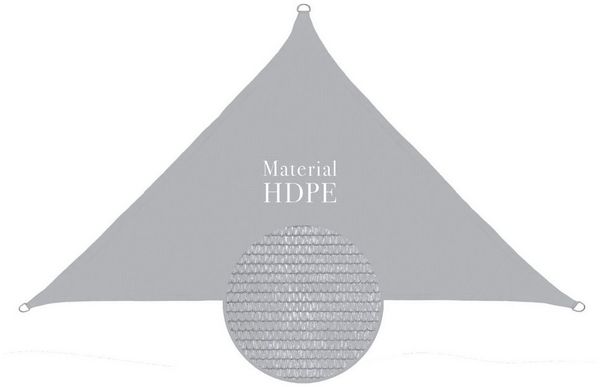 anndora Sonnensegel Tarp 3x3x4,25 HDPE rechtwinkliges Dreieck, (hellgrau), luftdurchlässig
