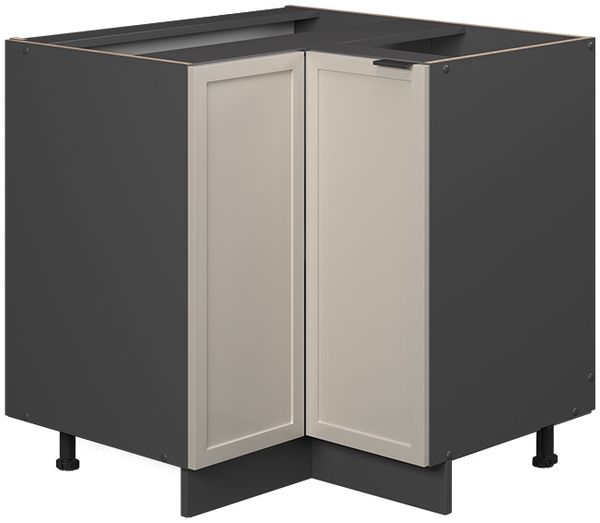 Eckunterschrank Fame-Line GrauBeige 80.5 cm ohne Arbeitsplatte Vicco