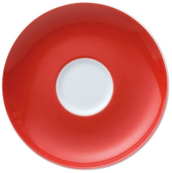 Espresso-/Mokka-Untertasse Sunny Day New Red Thomas Porzellan Espressotasse - Mikrowelle geeignet, Spülmaschinenfest