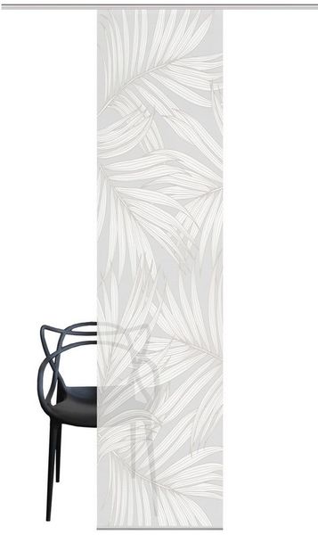 Vision S Schiebegardine PACEY Schiebegardine, halbtransparente, 260x60 cm, taupe, palmendruck (1 St), Paneelwagen, halbtransparent, 100% Polyester