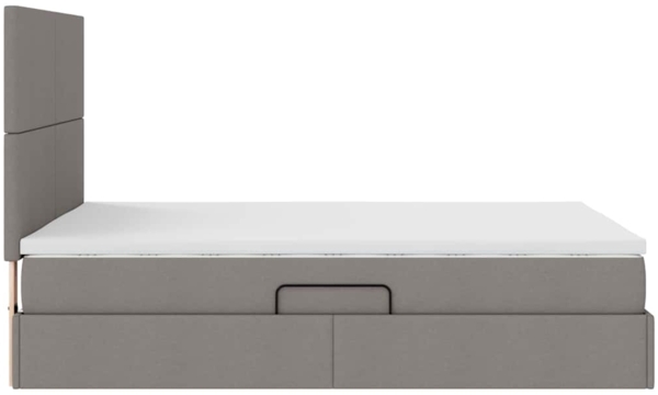 vidaXL Bett mit LED-Lichtleisten mit Kopfteil Taupe 140 x 190 cm Stoff 3372354 Bild 10