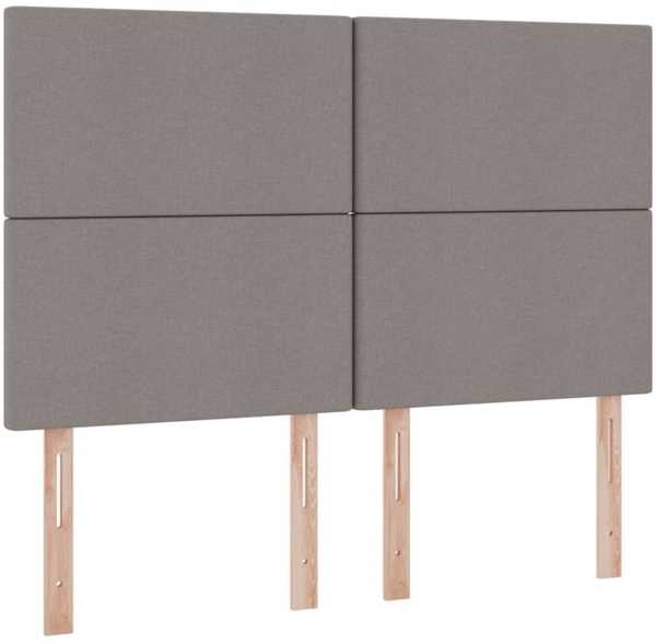 vidaXL Bett mit LED-Lichtleisten mit Kopfteil Taupe 140 x 190 cm Stoff 3372354 Bild 9