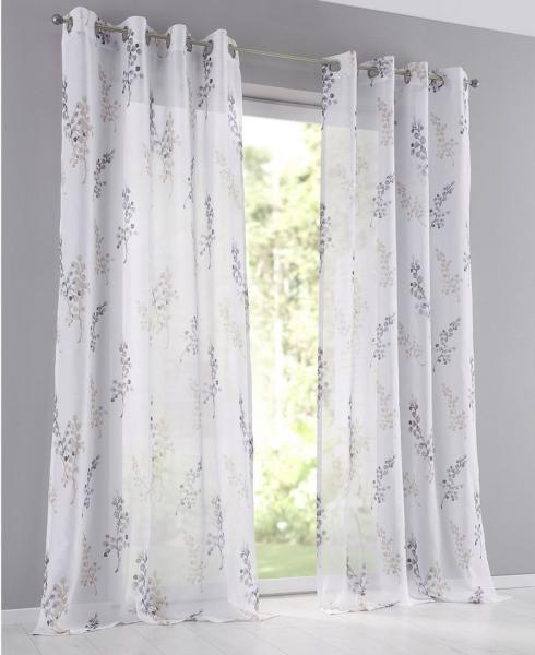 Kutti Vorhang Danny (1 St), Ösen, halbtransparent, Polyester, pflegeleicht, bedruckt