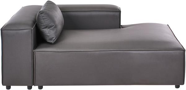Linksseitige Chaiselongue BRANDE Stoff Schwarz