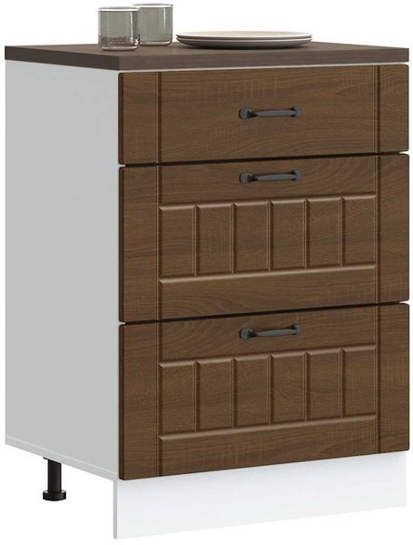vidaXL Küchen-Unterschrank Lucca Braun Eichen-Optik Holzwerkstoff 854276