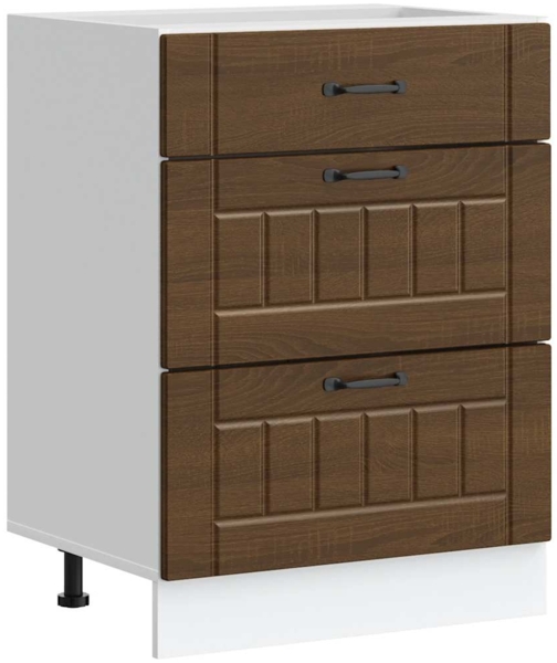 vidaXL Küchen-Unterschrank Lucca Braun Eichen-Optik Holzwerkstoff 854276