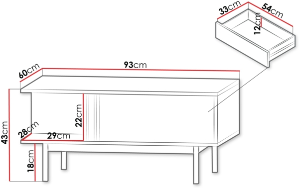 Couchtisch Agova AL12 (Farbe: Anthrazit / Hellbeige) Bild 3