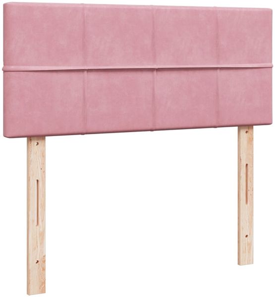vidaXL Boxspringbett mit Matratze Rosa 120x200 cm Samt 3286287 Bild 8