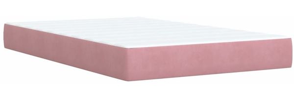 vidaXL Boxspringbett mit Matratze Rosa 120x200 cm Samt 3286287 Bild 6