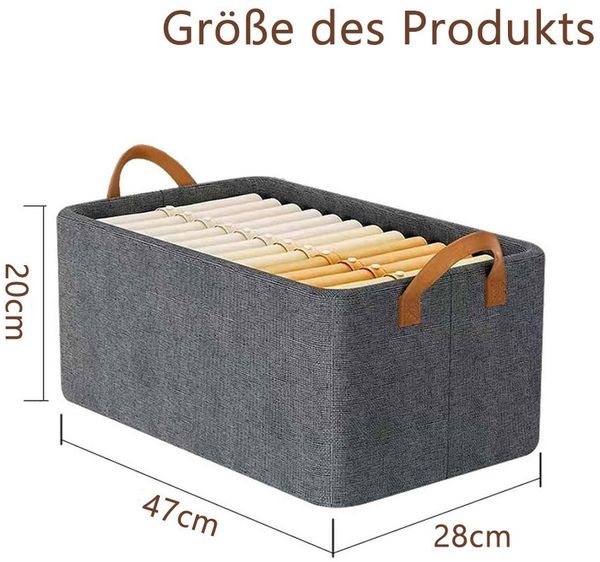 TUWENA Aufbewahrungsbox 3 Pack Faltbare Schublade Kleidung Aufbewahrungsboxen, Stoff Körbe