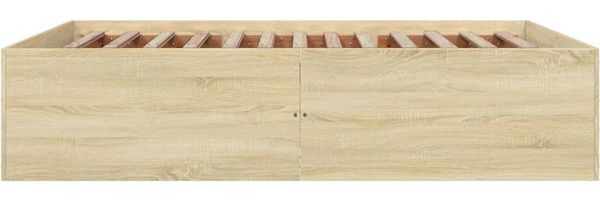 vidaXL Bettgestell Sonoma-Eiche 150x200 cm Holzwerkstoff 3280918 Bild 5