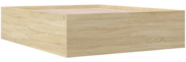 vidaXL Bettgestell Sonoma-Eiche 150x200 cm Holzwerkstoff 3280918 Bild 6
