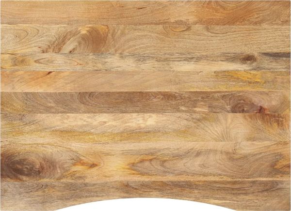 vidaXL Schreibtischplatte mit Aussparung 110x80x2,5cm Massivholz Mango 370206