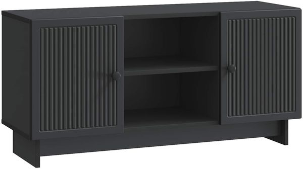 vidaXL TV-Schränk 102 x 34,5 x 50 cm Schwarz Holzwerkstoff 894006