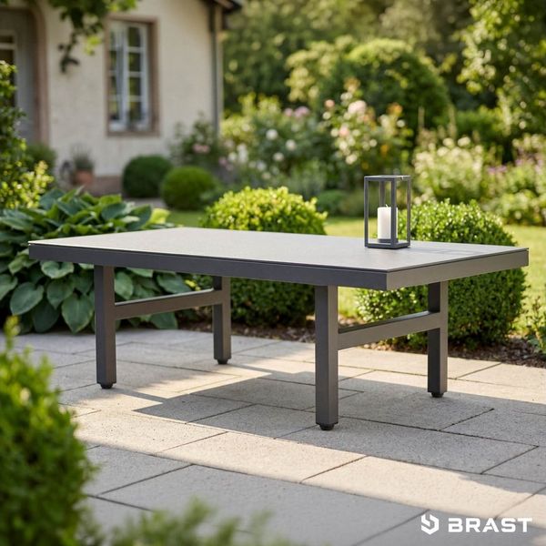 BRAST Gartenlounge-Set Aluminium Adria, viele Varianten & Module, (Loungemöbel Essgruppe Gartenmöbel, bis zu 5 Personen, Sofa Sessel Tisch), Loungetisch