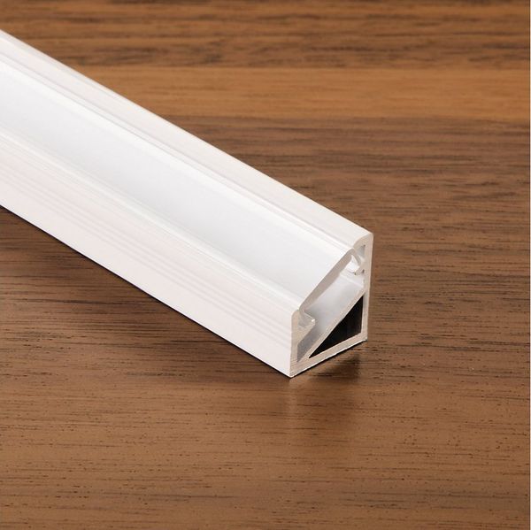 SO-TECH® LED-Stripe-Profil 10 Stück LED-Aluprofil 44 oder 55, Länge je 2 m, Profil-66 Eckprofil weiß Abdeckung opal 2000x14,5x16,5 mm